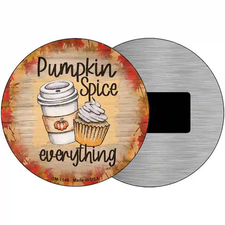 Pumpkin Spice Nice Novelty Metal Circle Sign 3.5" (CM)