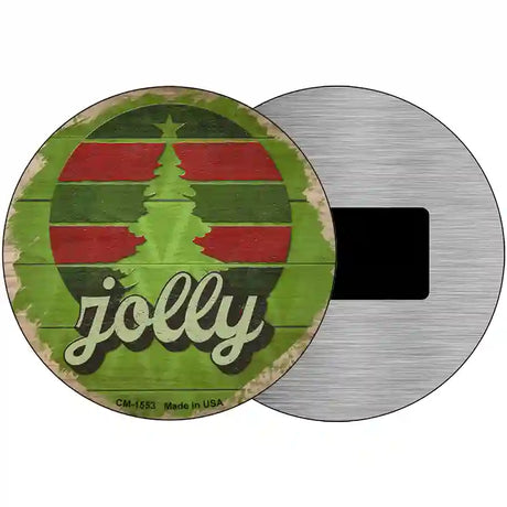 Jolly Green Novelty Metal Circle Sign 3.5" (CM)