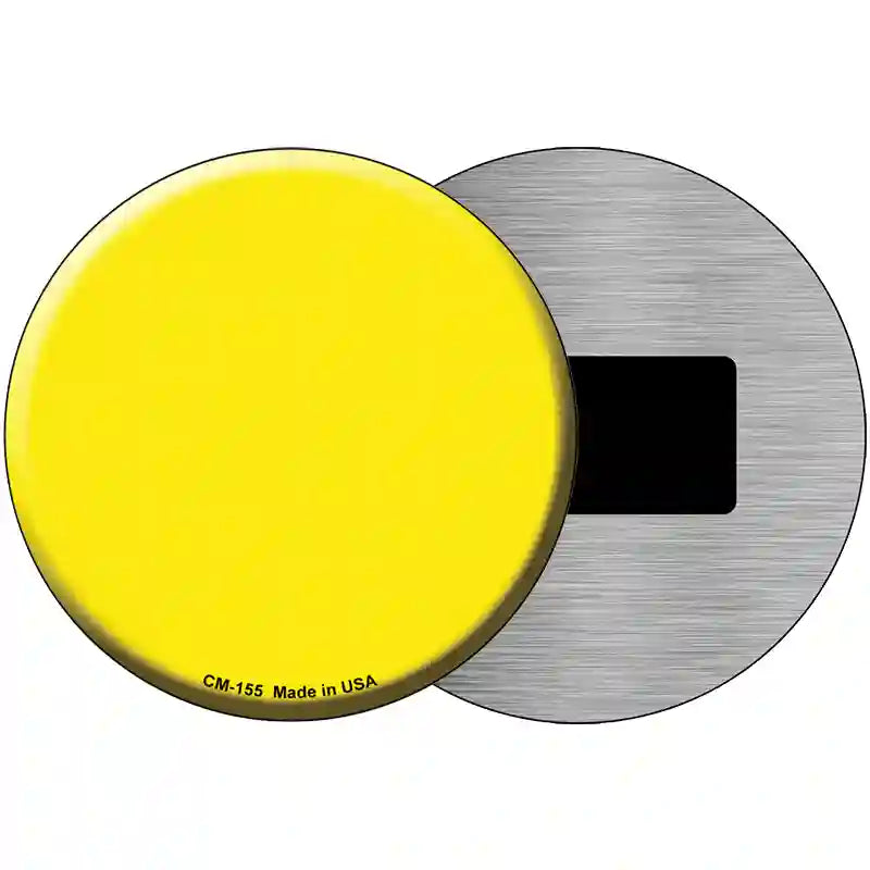 Yellow Novelty Metal Circular Sign 3.5" (CM)