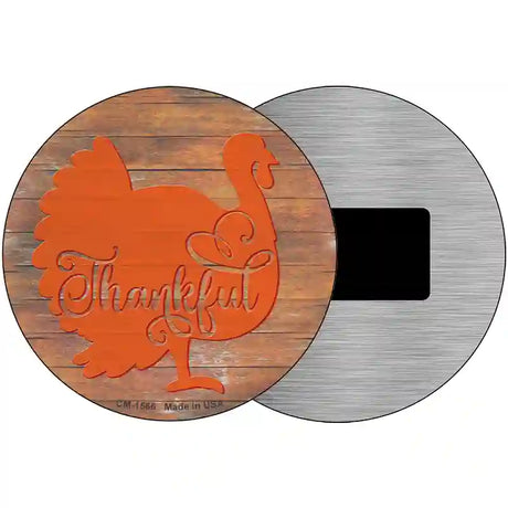 Thanksgiving Turkey Novelty Metal Circle Sign 3.5" (CM)