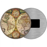 World Hemispheres Map Novelty Metal Circle Sign 3.5" (CM)