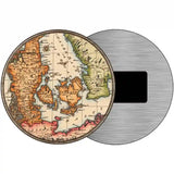 Denmark Map Novelty Metal Circle Sign 3.5" (CM)