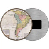 South America Map Novelty Metal Circle Sign 3.5" (CM)