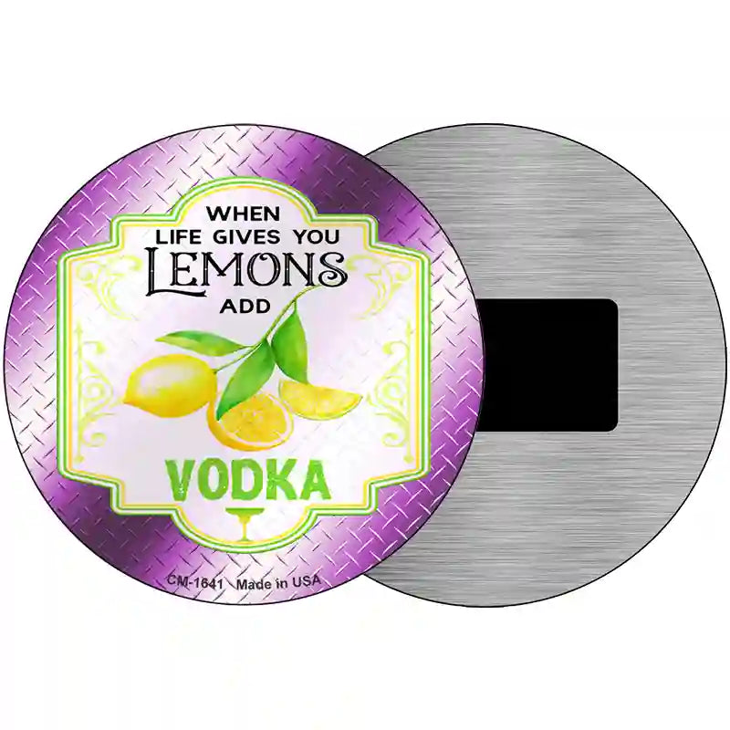 Add Vodka Purple Novelty Metal Circle Sign 3.5" (CM)