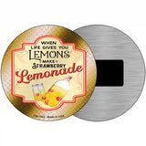 Make Strawberry Lemonade Gold Novelty Metal Circle Sign 3.5" (CM)