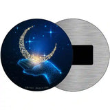 Moon In Hand Novelty Metal Circle Sign 3.5" (CM)