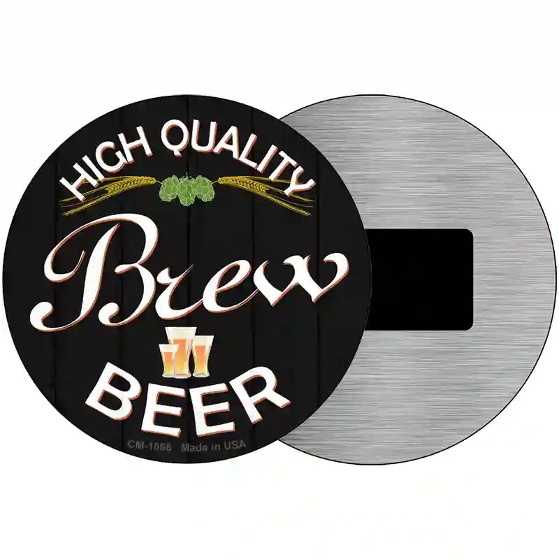 High Quality Brew Beer Novelty Metal Circular Sign 3.5" (CM)