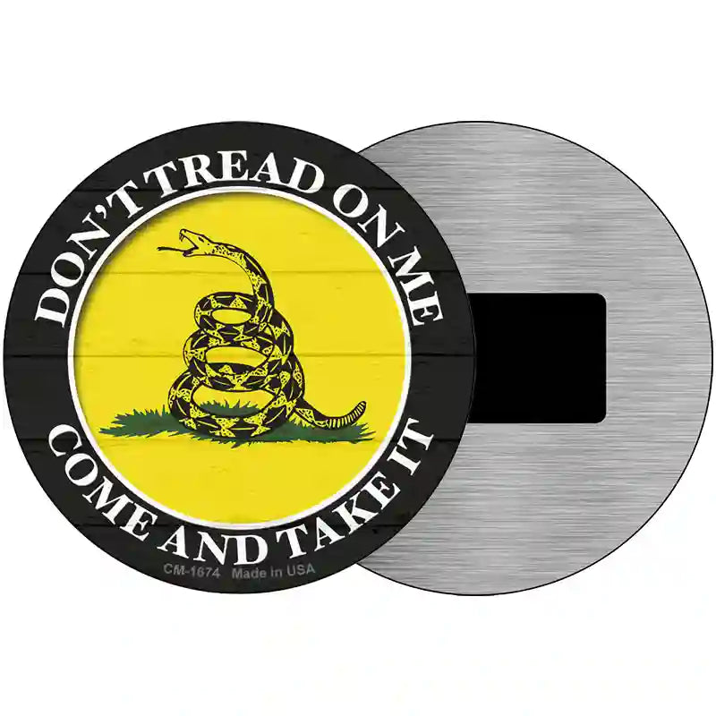 Come And Take It Gadsden Novelty Metal Circular Sign 3.5" (CM)