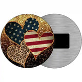 Stars Stripes Animal Print Hearts Novelty Metal Circle Sign 3.5" (CM)