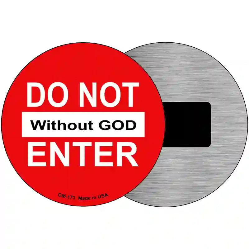 Do Not Enter Novelty Metal Circular Sign 3.5" (CM)