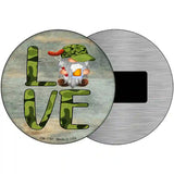 Camo Love Grilling Gnome Novelty Metal Circle Sign 3.5" (CM)