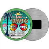 Boat Waves Sun Rays Novelty Metal Circle Sign 3.5" (CM)