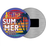 Hello Summer 2022 Novelty Metal Circle Sign 3.5" (CM)