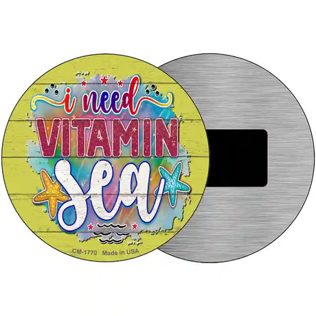 Need Vitamin Sea Novelty Metal Circle Sign 3.5" (CM)