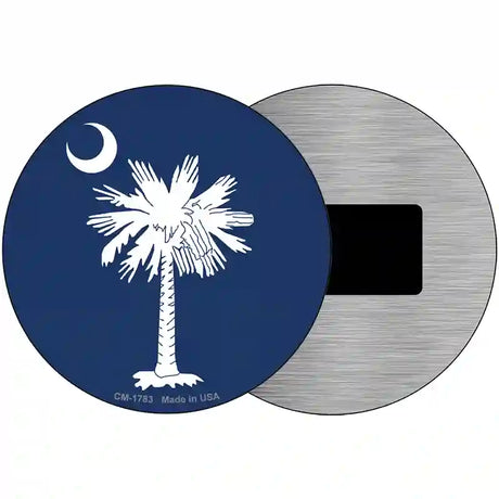 South Carolina Flag Novelty Metal Circle Sign C-1783 3.5" (CM)