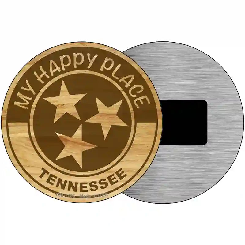 My Happy Place Tristar Tennessee Novelty Metal Circle Sign C-1786 3.5" (CM)