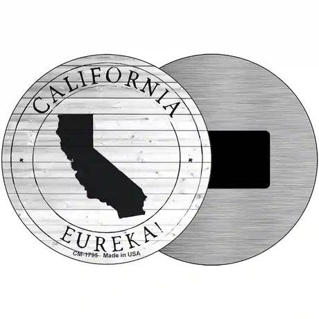 California Eureka Novelty Metal Circle Sign C-1795 3.5" (CM)