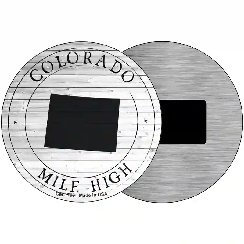 Colorado Mile High Novelty Metal Circle Sign C-1796 3.5" (CM)