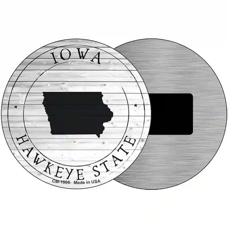 Iowa Hawkeye State Novelty Metal Circle Sign C-1805 3.5" (CM)