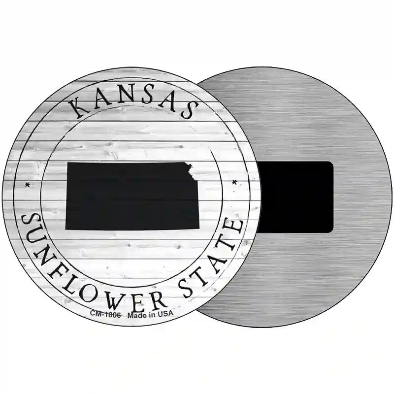 Kansas Sunflower State Novelty Metal Circle Sign C-1806 3.5" (CM)