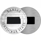 Kansas Sunflower State Novelty Metal Circle Sign C-1806 3.5" (CM)