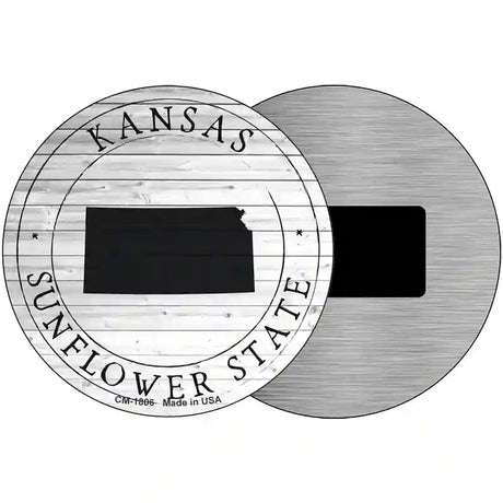 Kansas Sunflower State Novelty Metal Circle Sign C-1806 3.5" (CM)