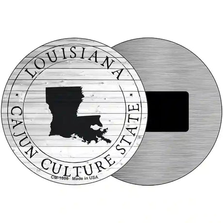 Louisiana Cajun Culture State Novelty Metal Circle Sign C-1808 3.5" (CM)