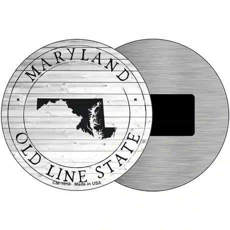 Maryland Old Line State Novelty Metal Circle Sign C-1810 3.5" (CM)