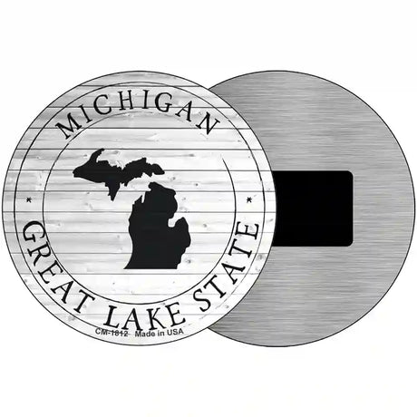 Michigan Great Lake State Novelty Metal Circle Sign C-1812 3.5" (CM)