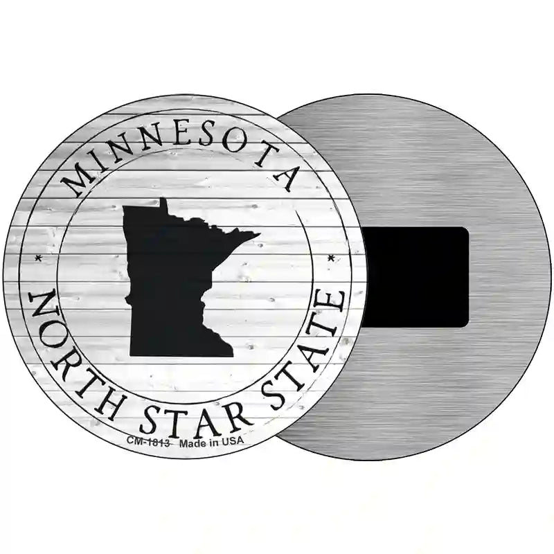 Minnesota North Star State Novelty Metal Circle Sign C-1813 3.5" (CM)