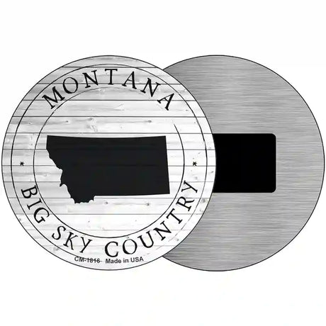 Montana Big Sky Country Novelty Metal Circle Sign C-1816 3.5" (CM)