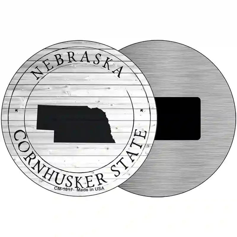 Nebraska Cornhusker State Novelty Metal Circle Sign C-1817 3.5" (CM)