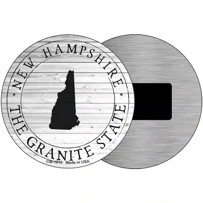 New Hampshire Granite State Novelty Metal Circle Sign C-1819 3.5" (CM)