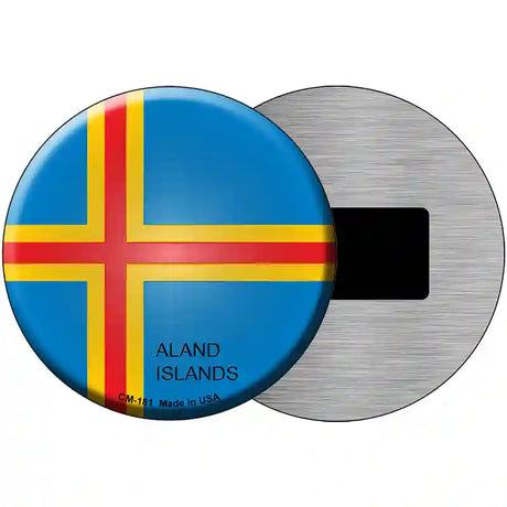 Aland Islands Country Novelty Metal Circular Sign 3.5" (CM)