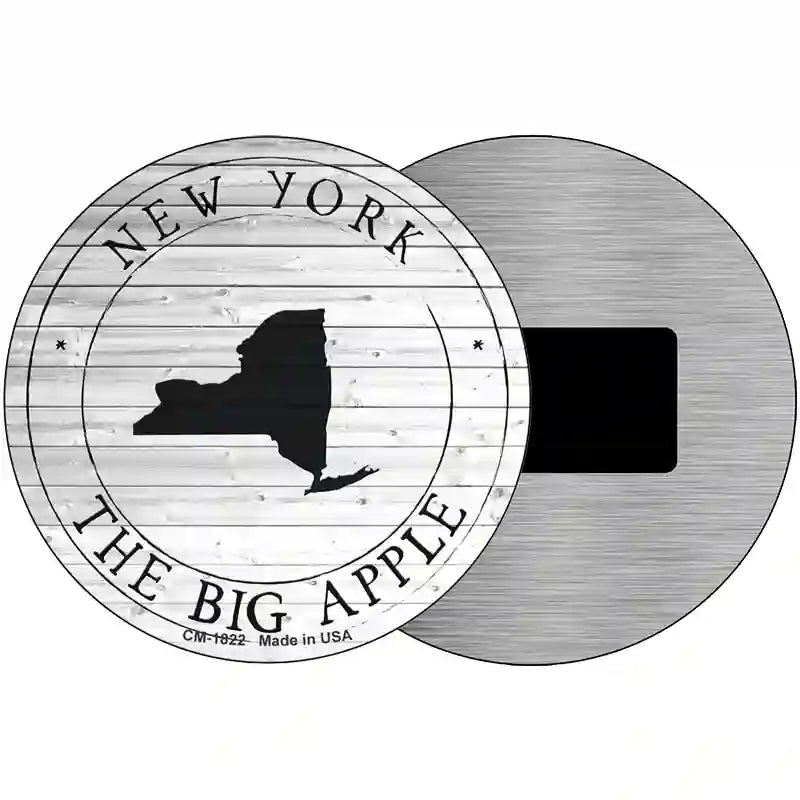 New York Big Apple Novelty Metal Circle Sign C-1822 3.5" (CM)