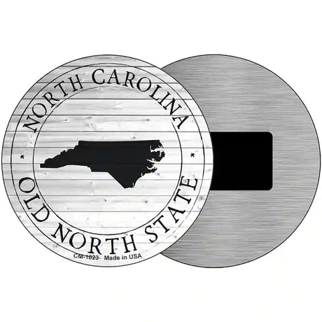 North Carolina Old North State Novelty Metal Circle Sign C-1823 3.5" (CM)