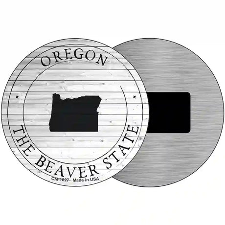 Oregon Beaver State Novelty Metal Circle Sign C-1827 3.5" (CM)