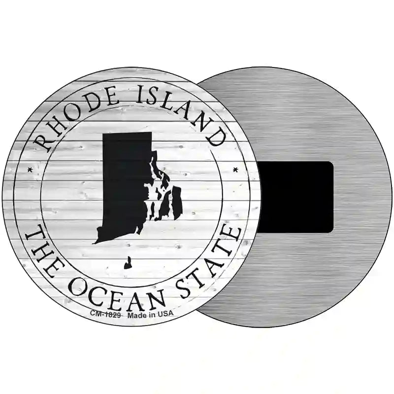 Rhode Island Ocean State Novelty Metal Circle Sign C-1829 3.5" (CM)