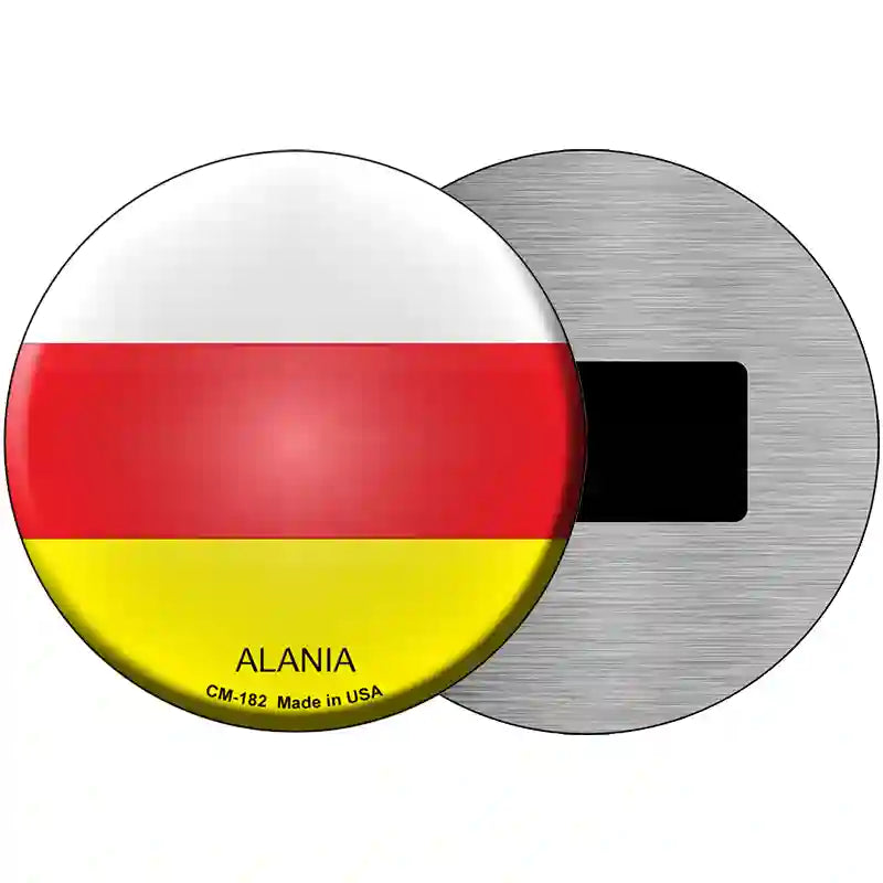 Alania Country Novelty Metal Circular Sign 3.5" (CM)