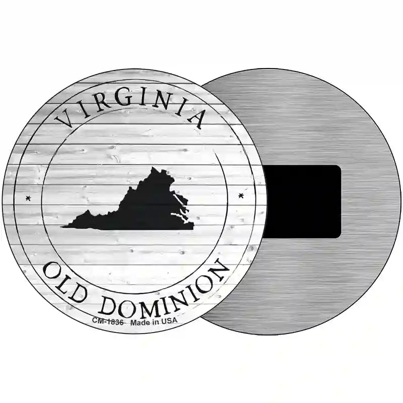 Virginia Old Dominion Novelty Metal Circle Sign C-1836 3.5" (CM)