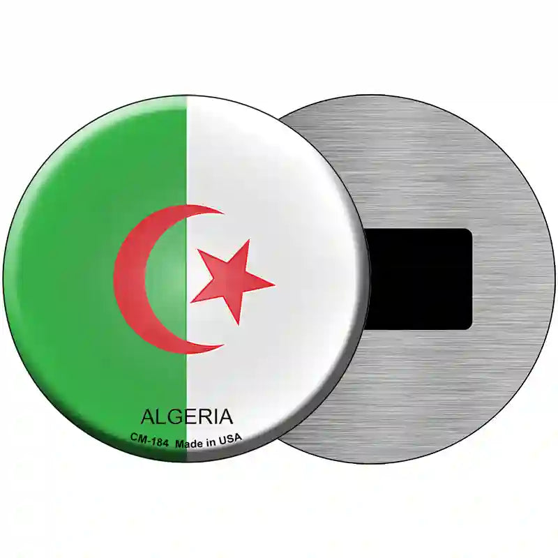 Algeria Country Novelty Metal Circular Sign 3.5" (CM)