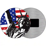 Lady Liberty Novelty Metal Circle Sign C-1852 3.5" (CM)