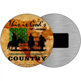 This Is Gods Country Novelty Metal Circle Sign C-1867 3.5" (CM)