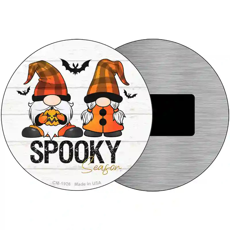 Spooky Season Gnomes Novelty Metal Circle Sign 3.5" (CM)