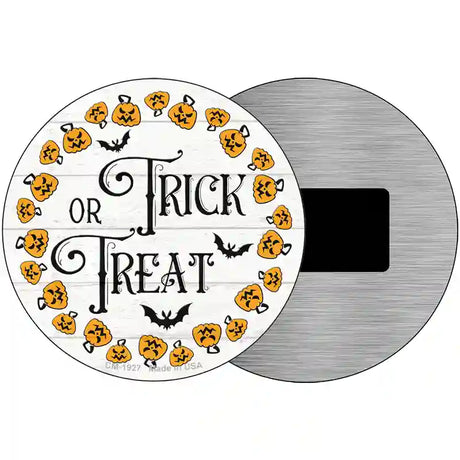 Trick Or Treat Pumpkin Ring Novelty Metal Circle Sign 3.5" (CM)