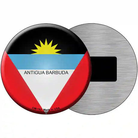 Antigua Barbuda Novelty Metal Circular Sign 3.5" (CM)