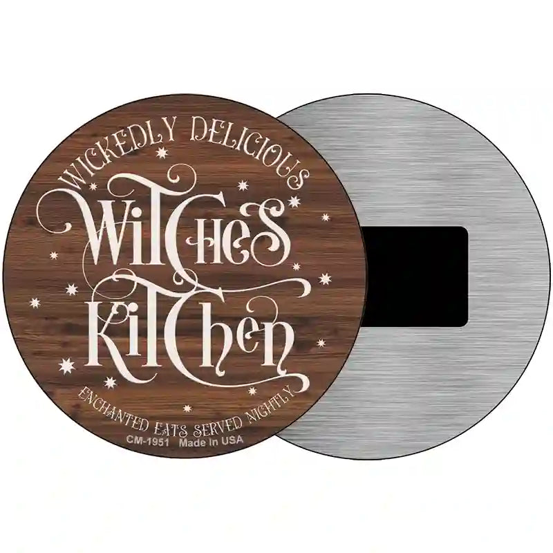 Witches Kitchen Novelty Metal Circle Sign 3.5" (CM)