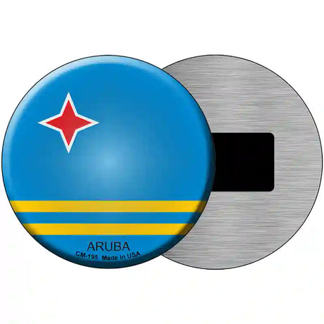 Aruba Novelty Metal Circular Sign 3.5" (CM)