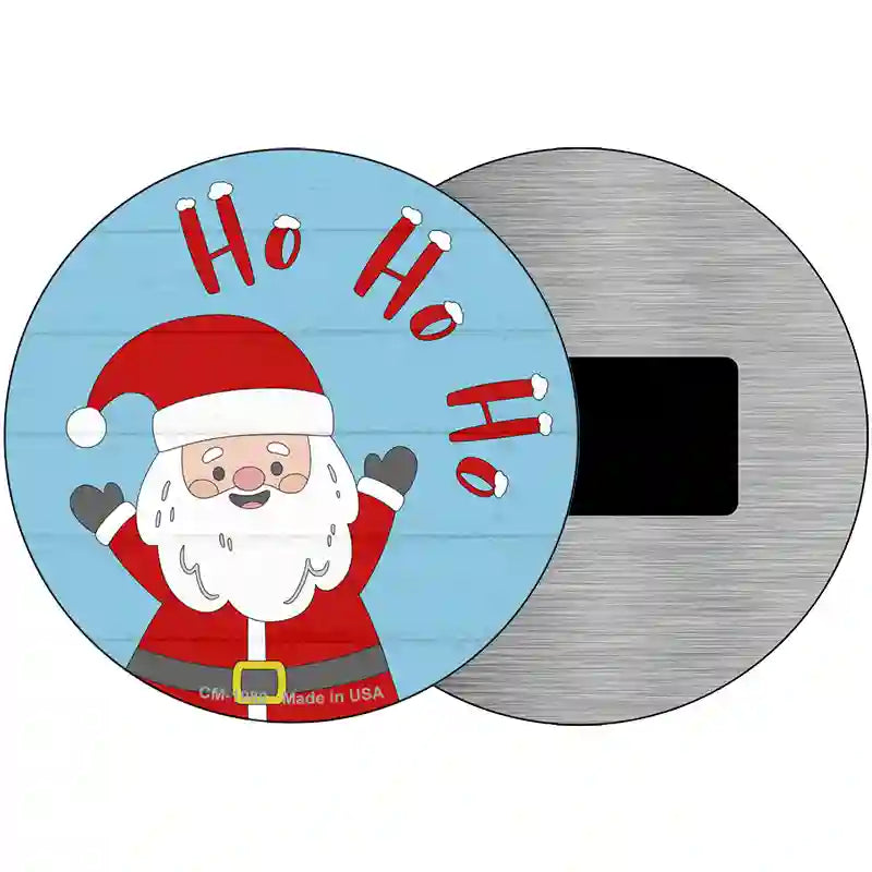 Santa Says Ho Ho Ho Novelty Metal Circle Sign 3.5" (CM)