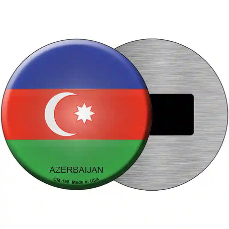 Azerbaijan Country Novelty Metal Circular Sign 3.5" (CM)